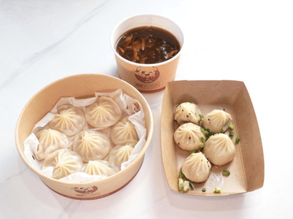C. Soup Xiao Long Bao (8Pcs) + Thumb Size Pan Fried Bun (5Pcs) + Hot And Sour Soup