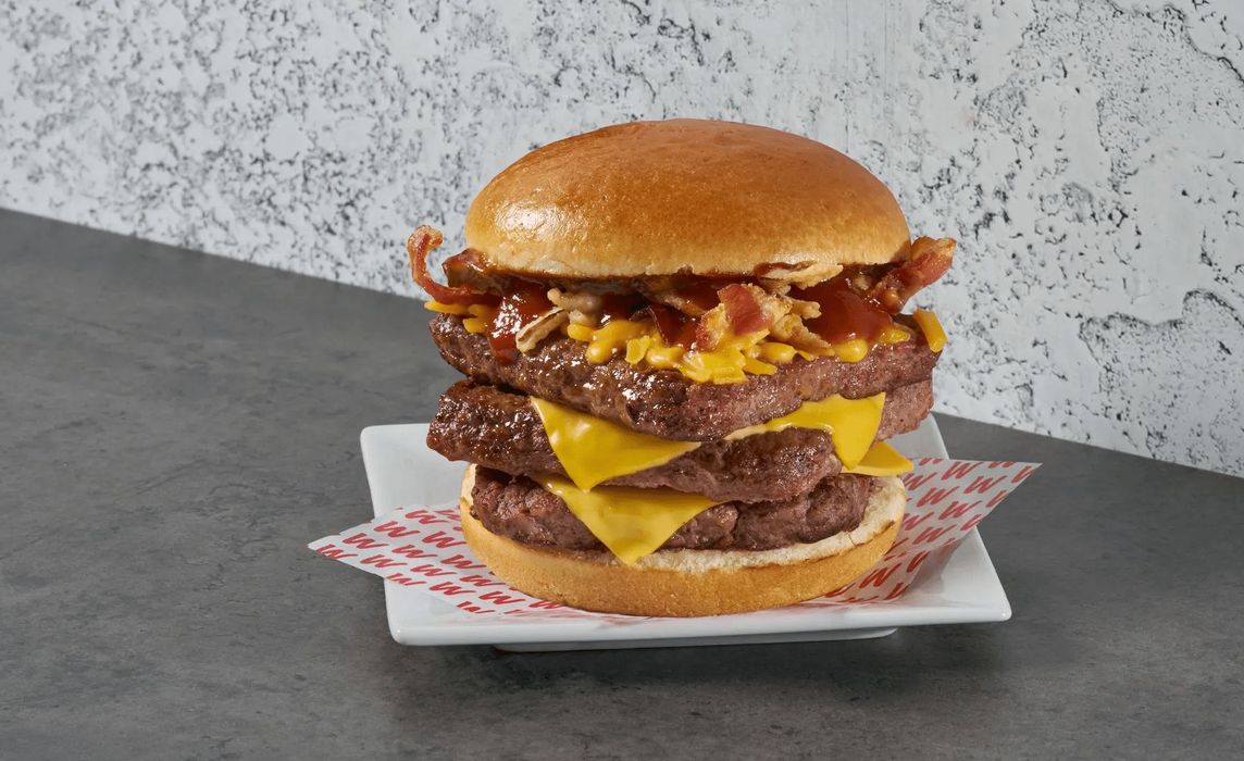 BBQ Bacon Melt Triple Cheeseburger