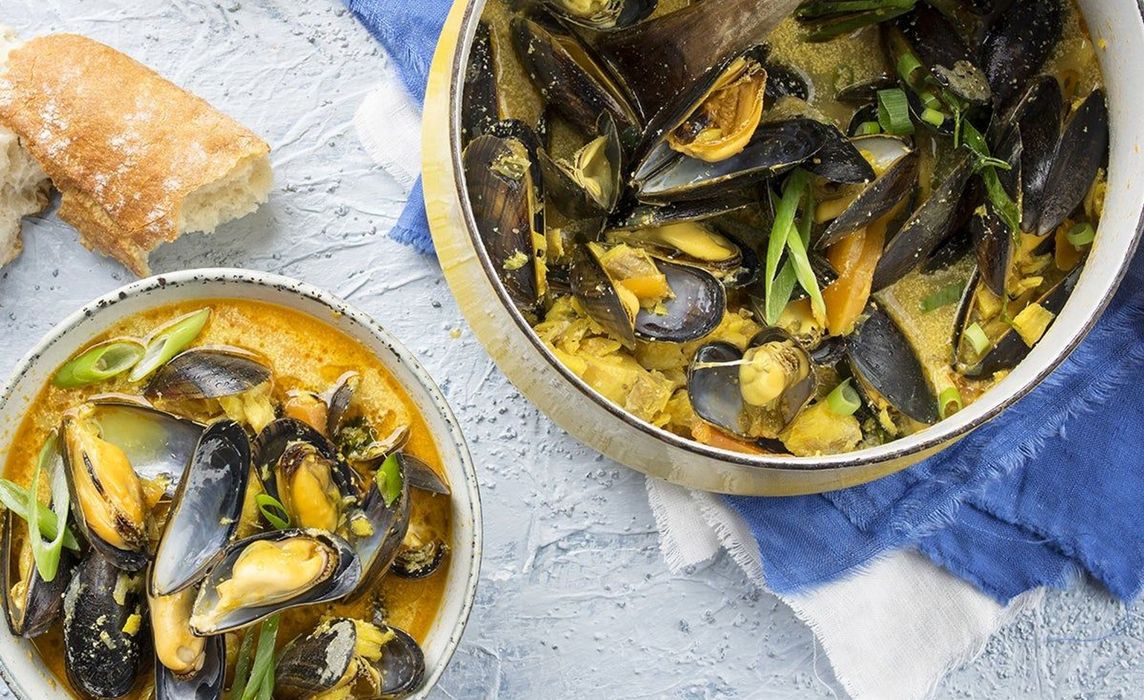 MENU MOULES AU CURRY