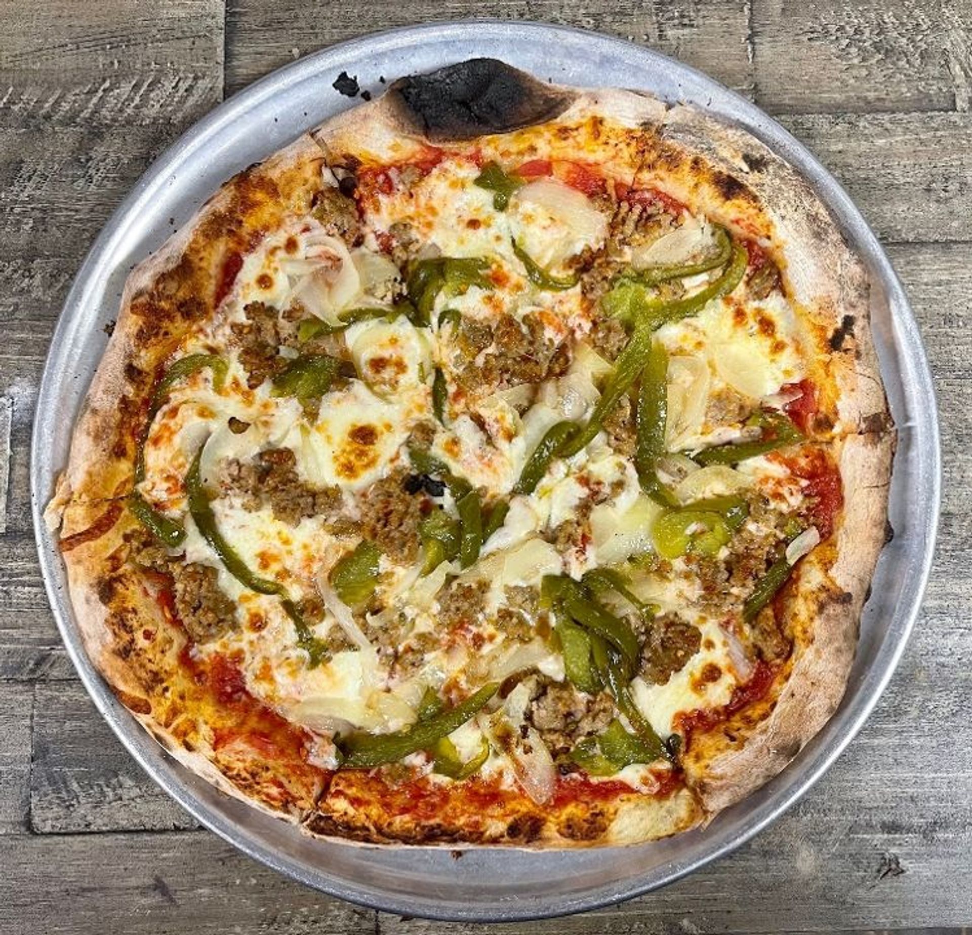 Sausage + Peppers Pizza
