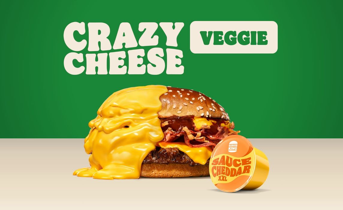 Crazy Cheese BBQ Veggie + XXL Cheddar dip