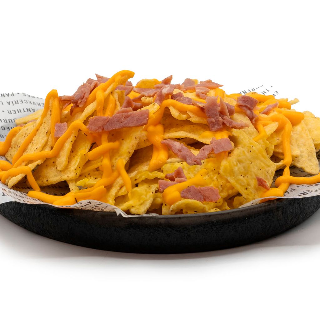 Nachos cheddar y bacon