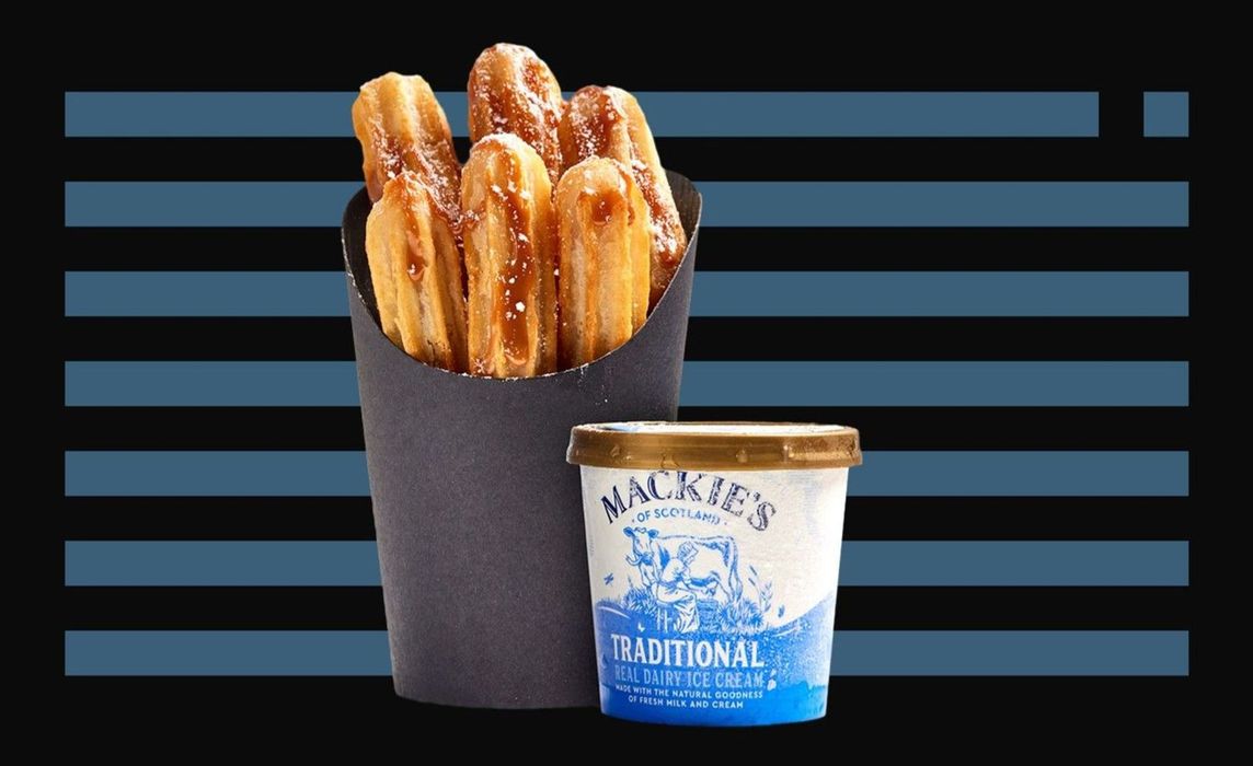 Salted Caramel Churros with Ice Cream