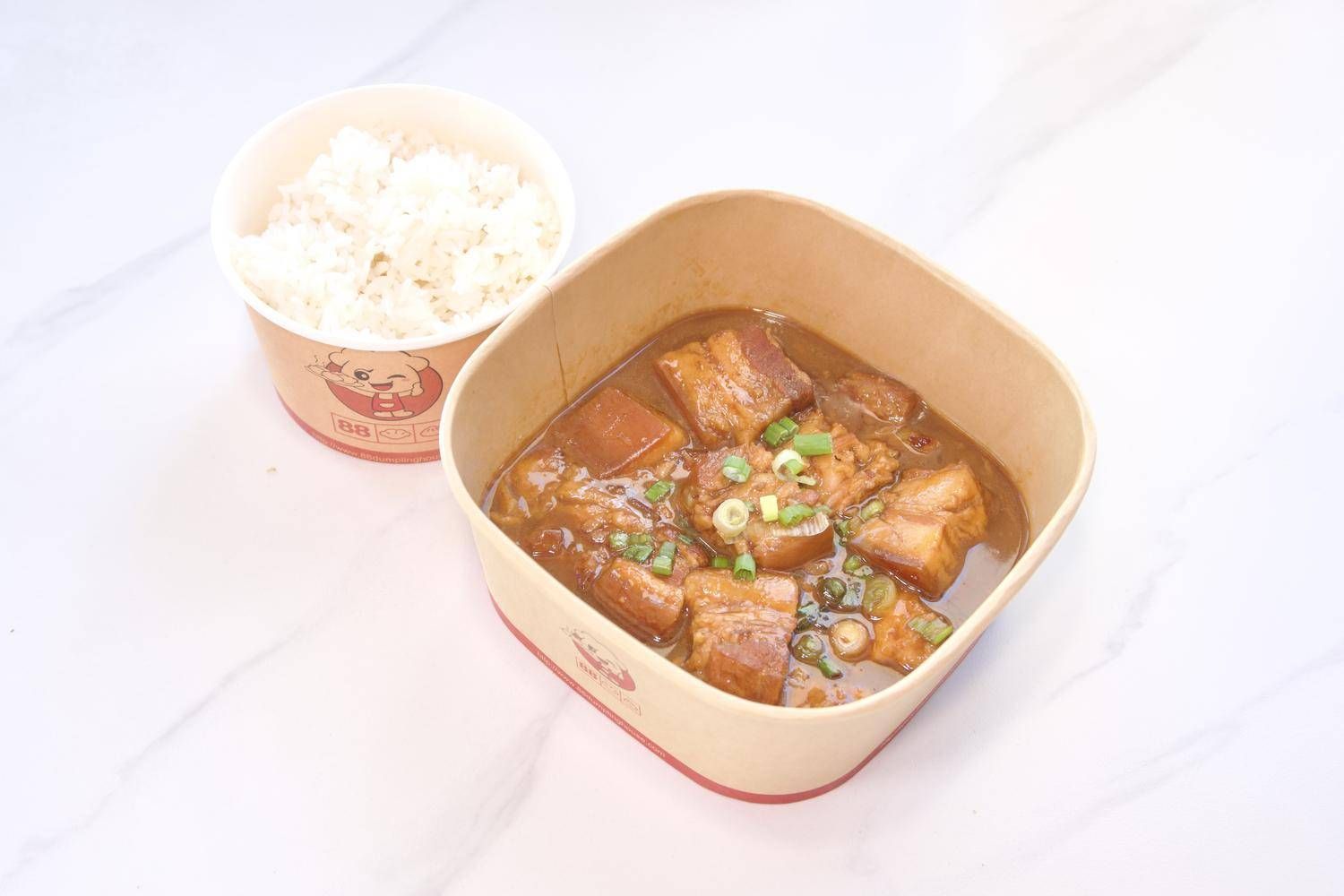 Braised Pork Belly In Brown Sauce(W. Rice)