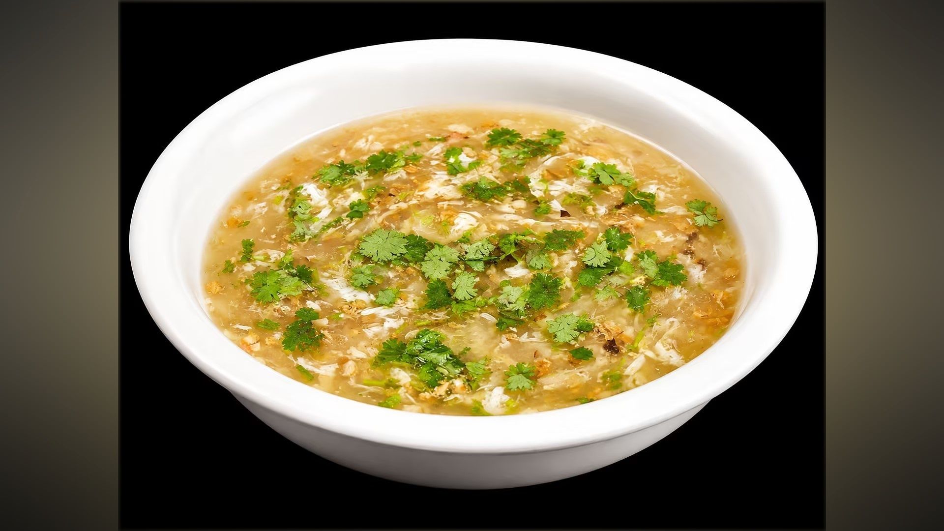 Beef Egg White Cilantro In Thick Soup-西湖牛肉羹