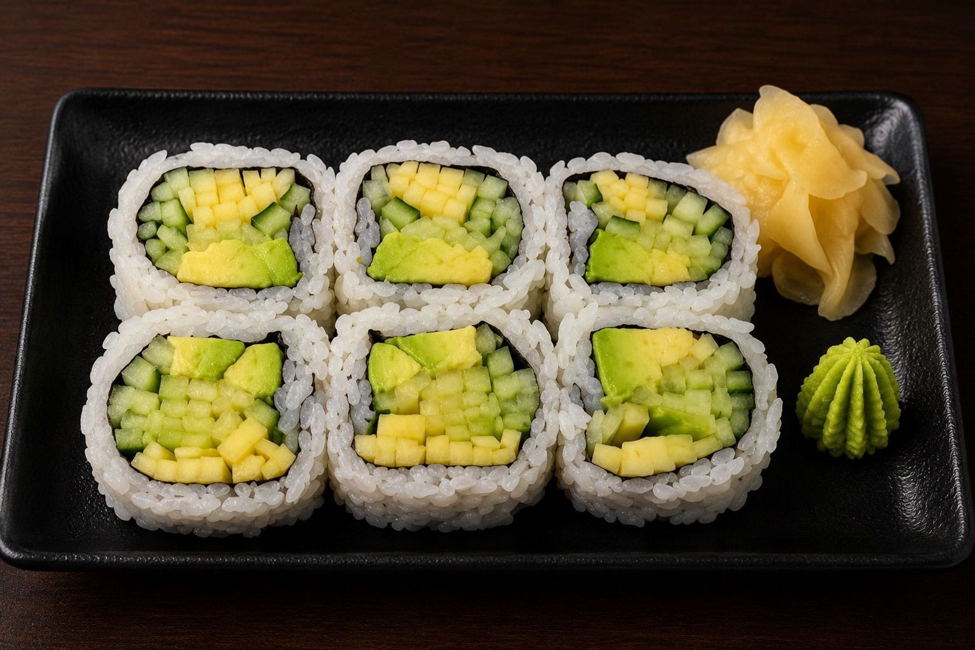 Avocado, Cucumber & Mango Roll