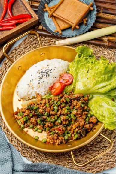 Thai Basil Pork (W. Rice) 🌶️