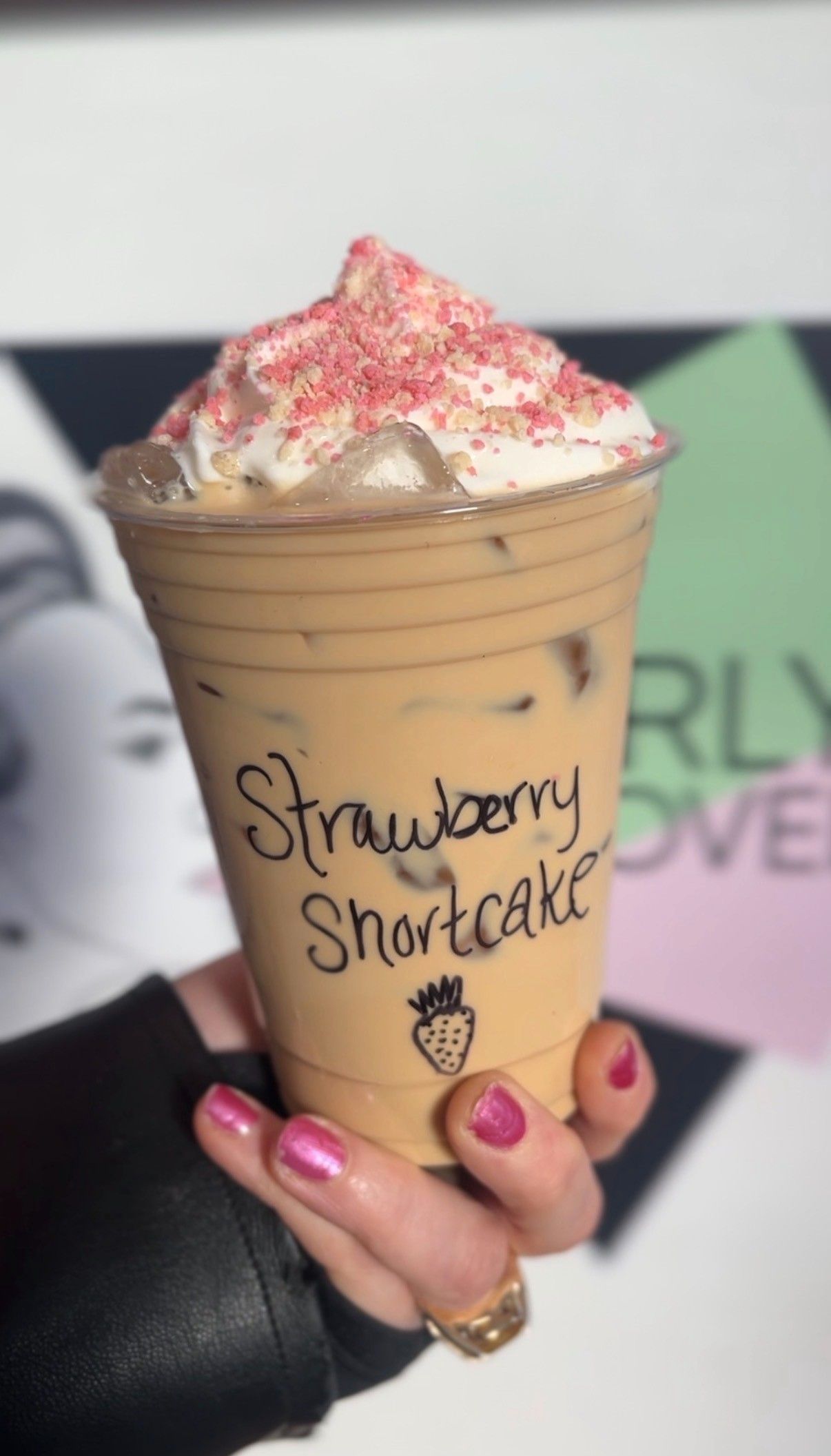 Iced Strawberry Shortcake Latte