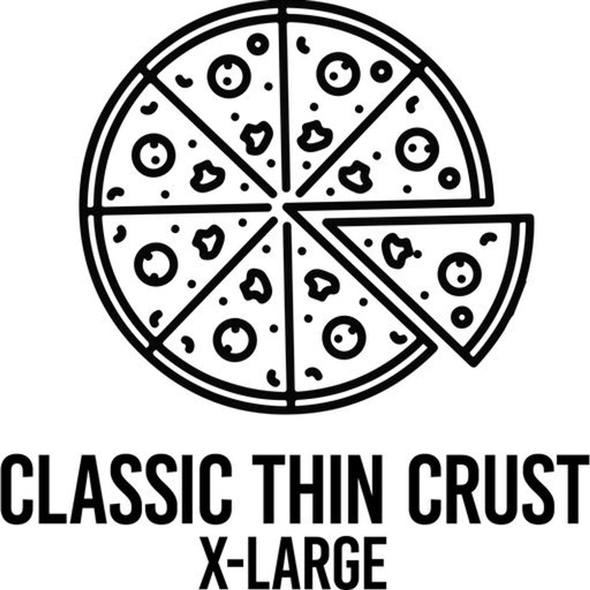 Classic Thin Crust X-Large (15 Inch) Pizza's