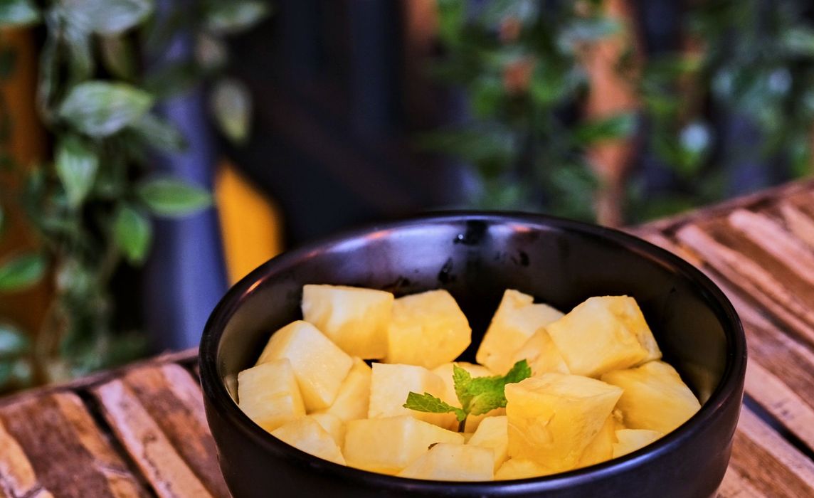 Coupe ananas fraîche