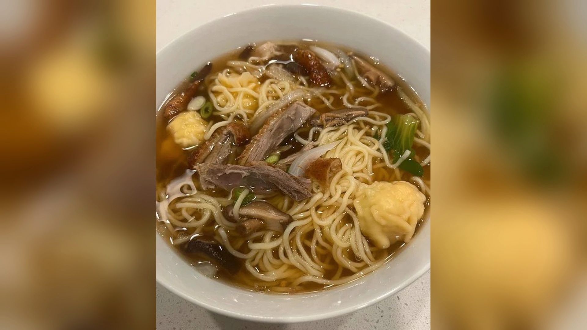 Roast Duck & Shrimp Wonton Noodle Soup