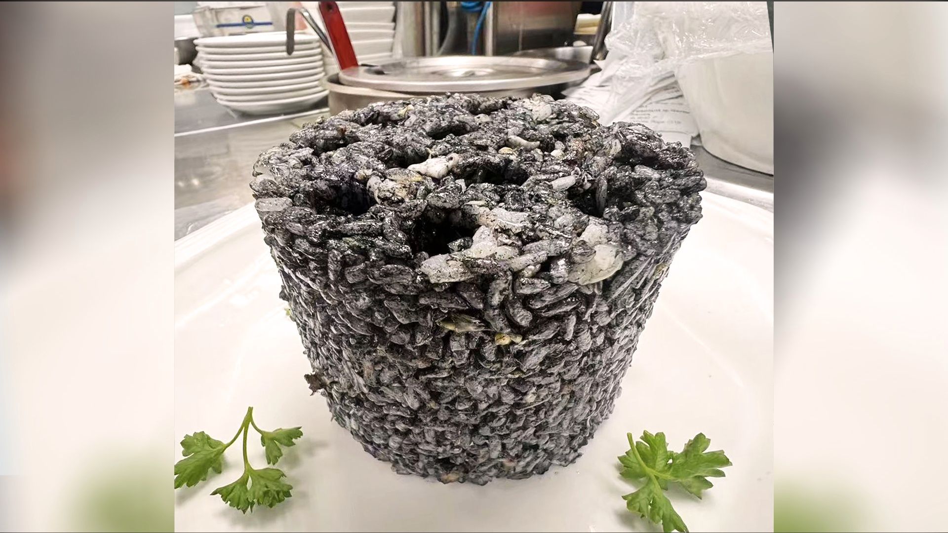 Truffle Beef Fried Rice – “Coal Stack” Style-松露牛肉炒饭(蜂窝煤造型)