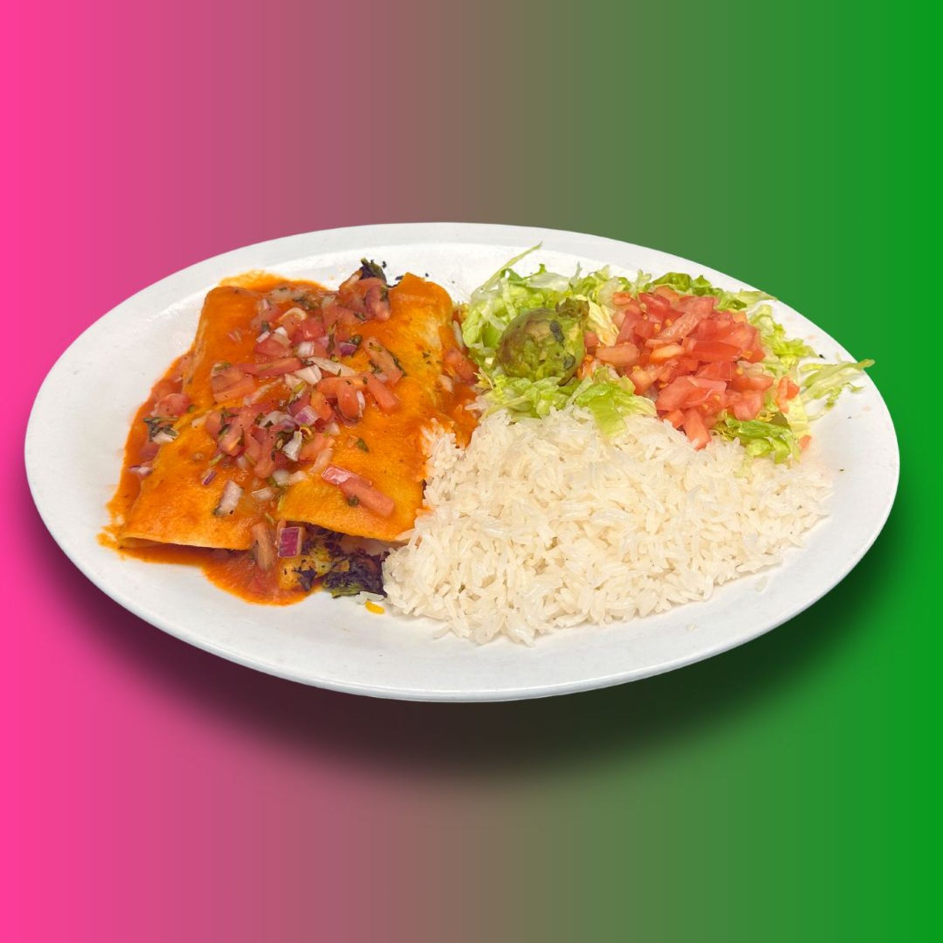 Enchilada de Spinach and Papas