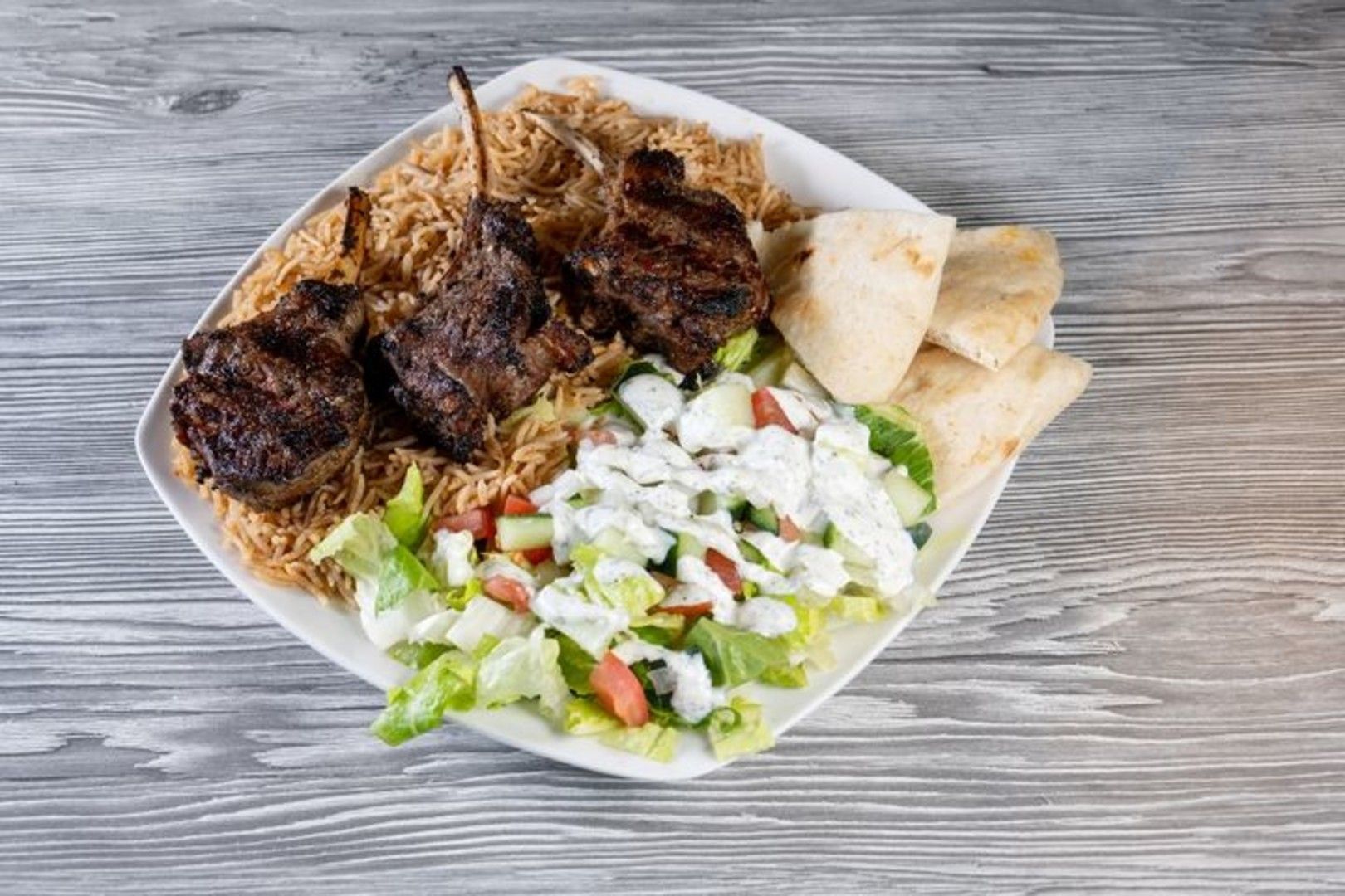 Lamb Chops  Rice Plate