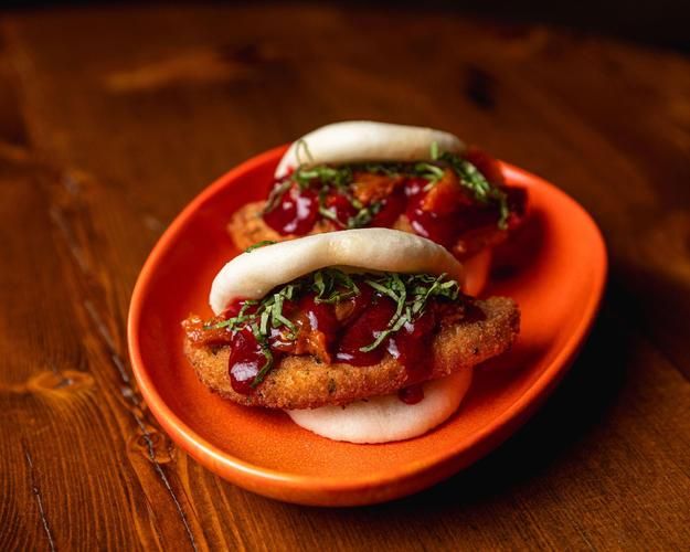 Fried Mozzarella Bao buns