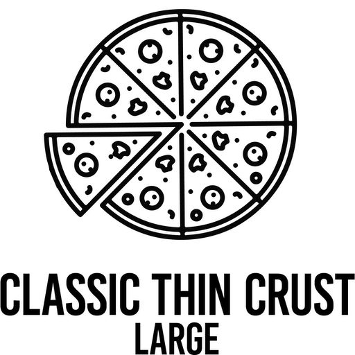 Classic Thin Crust Large (12 Inch) Pizza's