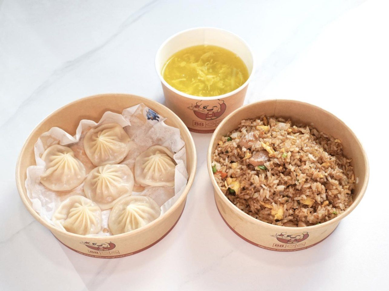 H. Soup Xiao Long Bao 6Pcs + Chicken Fried Rice + Egg Drop Soup