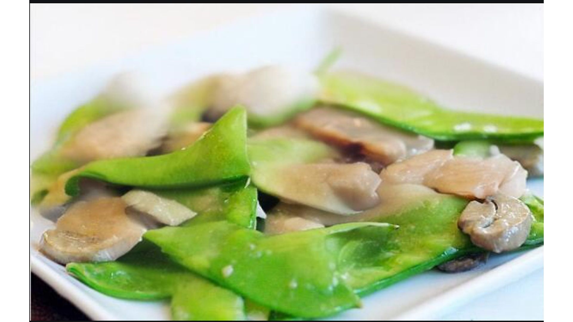 Snow Pea & Mushroom Chicken-雪豆蘑菇鸡