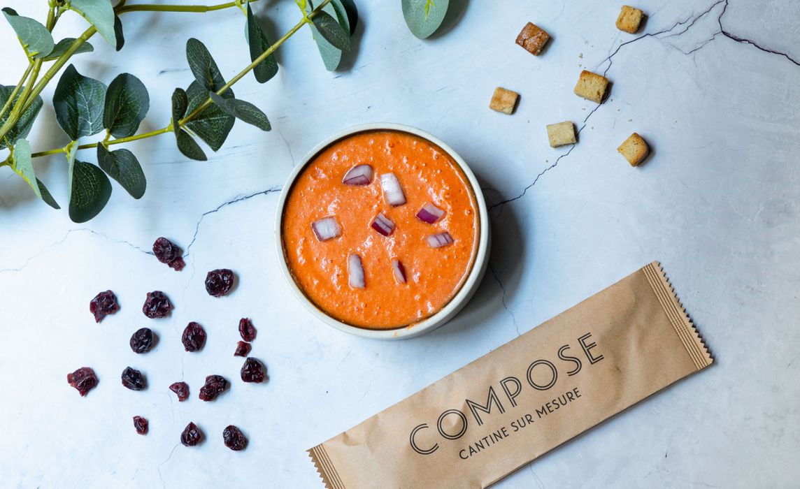 GASPACHO TOMATE, POIVRON & FÉTA