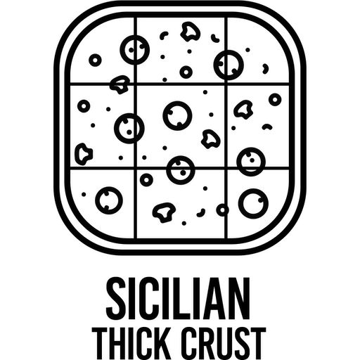 Sicilian Thick Crust X-Large (Square Pan) Pizza's