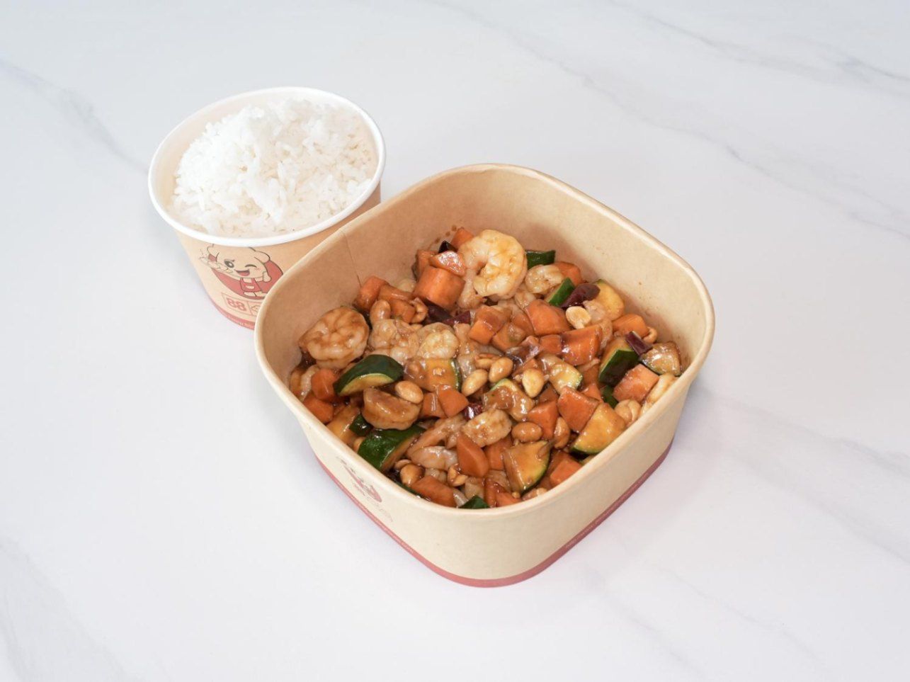Kung Pao Shrimps(W. Rice)