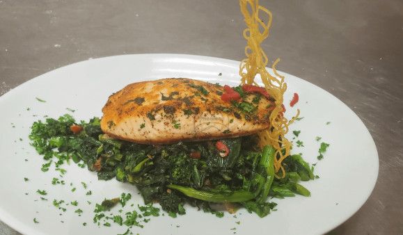 Salmon Broccoli Rabe