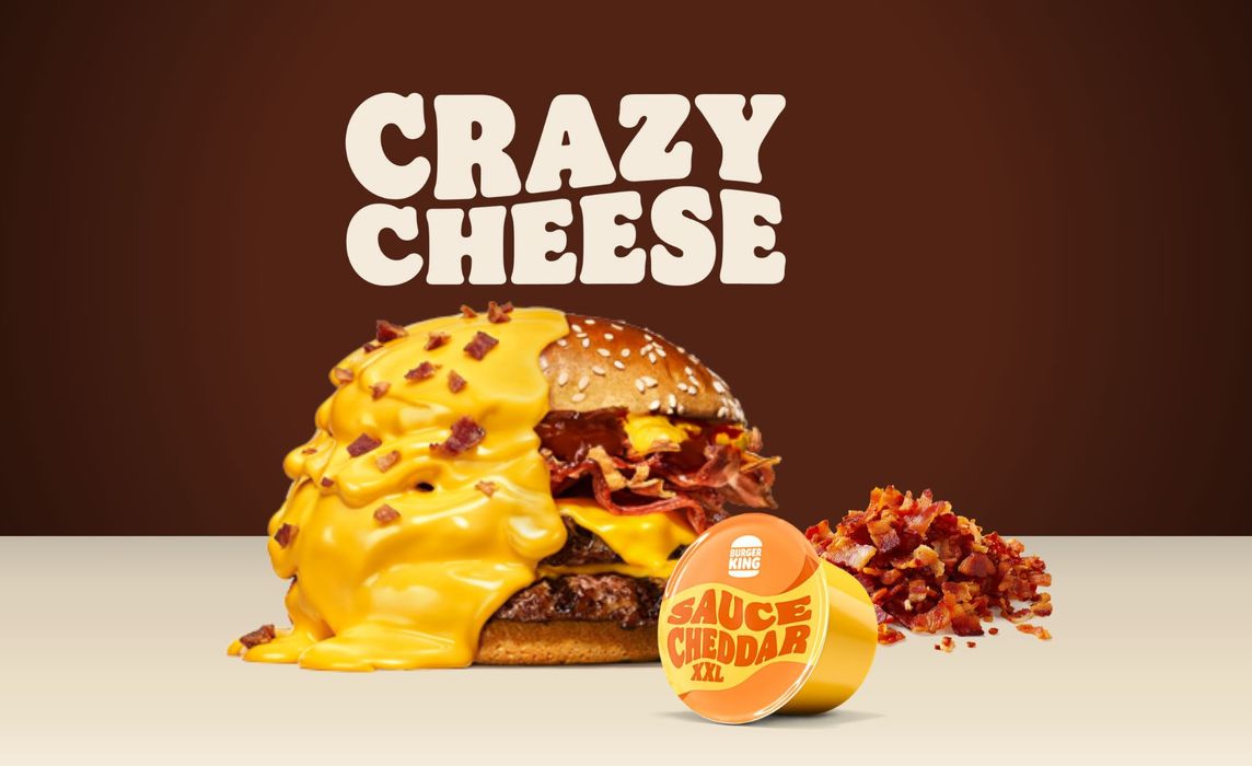Crazy Cheese BBQ Double + XXL Cheddar dip & Bacon