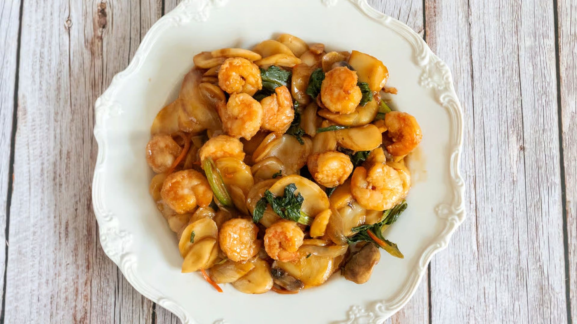 G7.Shrimp Fried Rice Cake-虾仁炒年糕