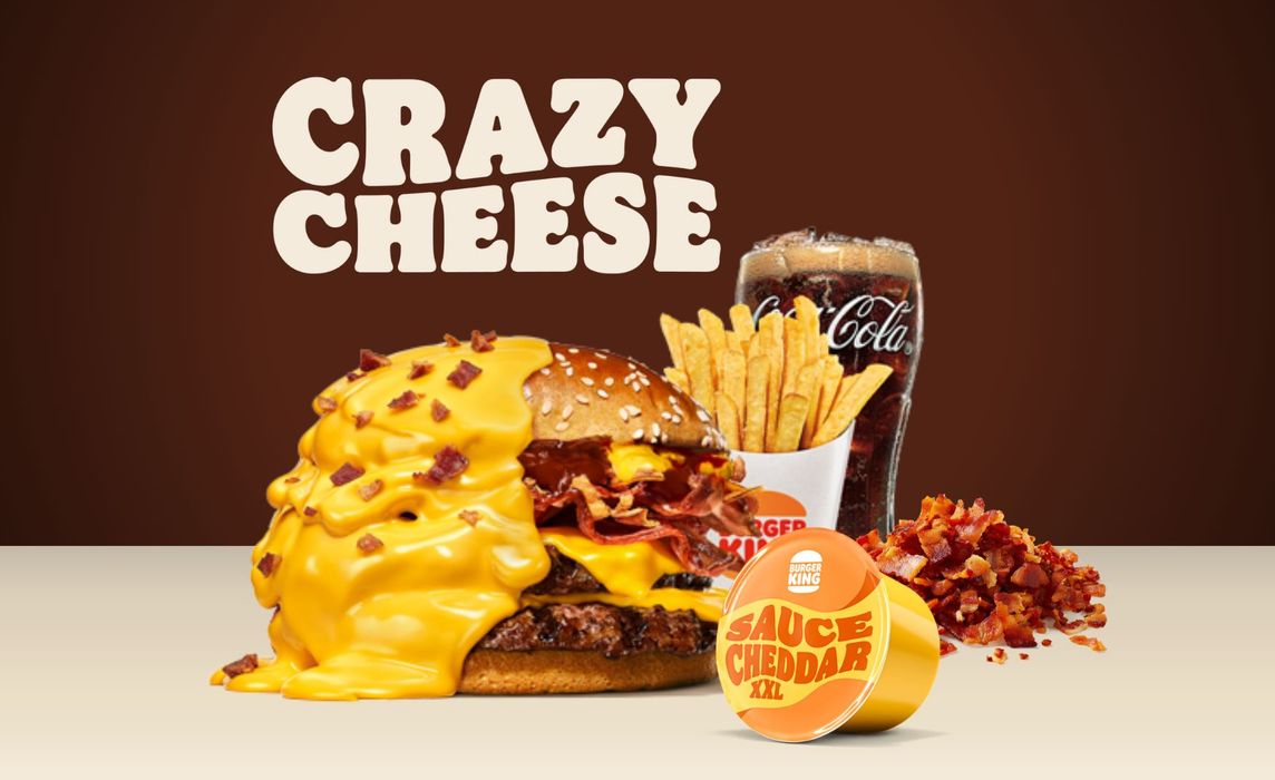 Crazy Cheese BBQ Double Menu + XXL Cheddar dip & Bacon