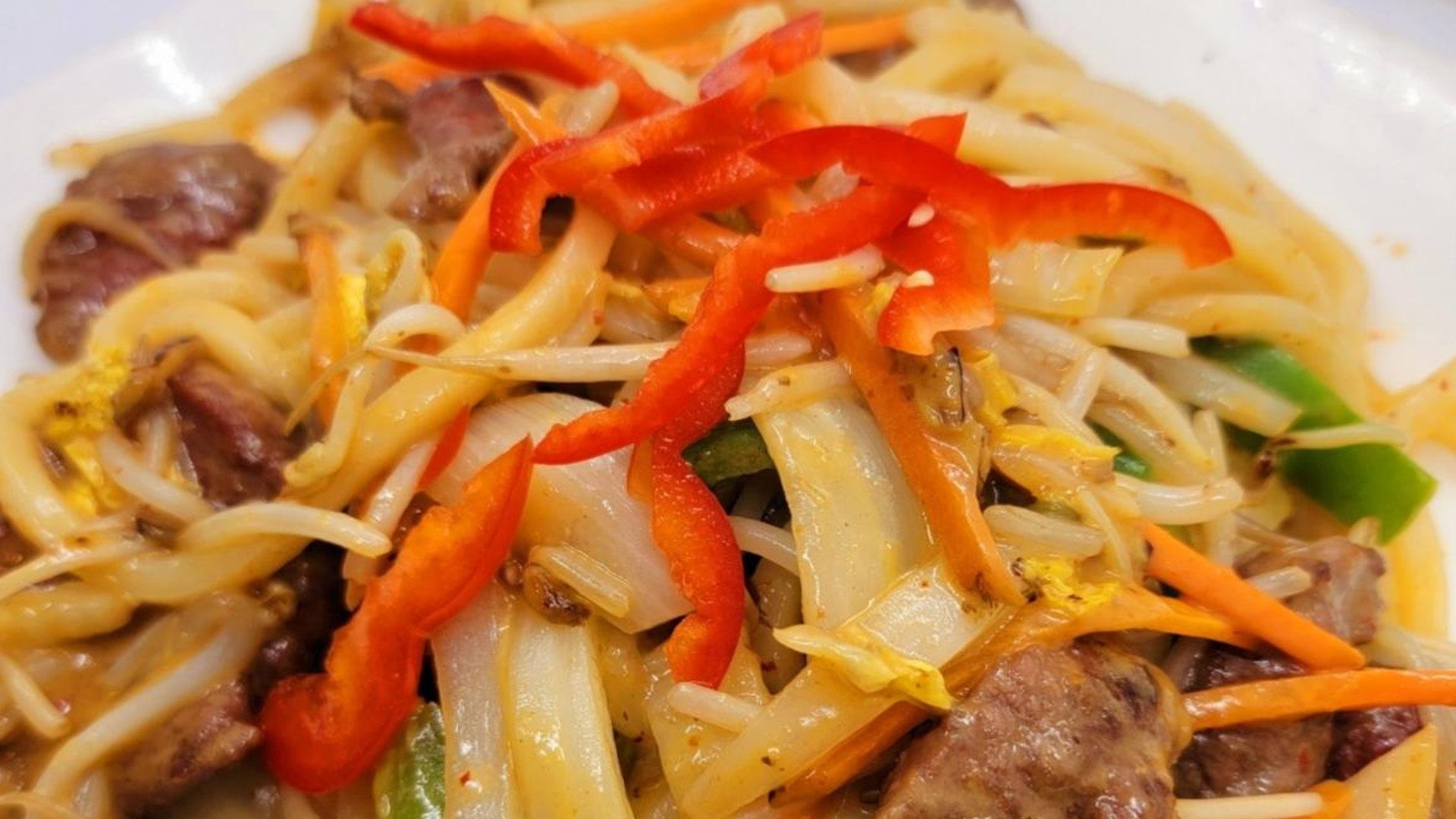 Coconut Curry Beef Yaki Udon