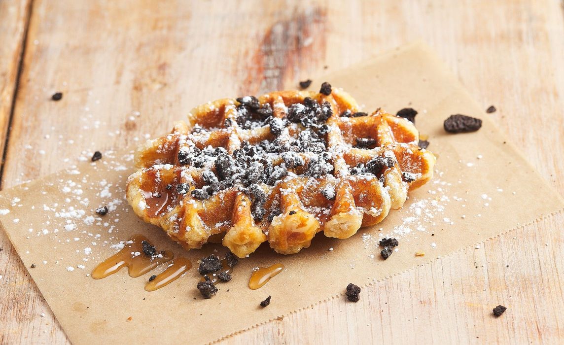 Salted Caramel & Oreo Waffle