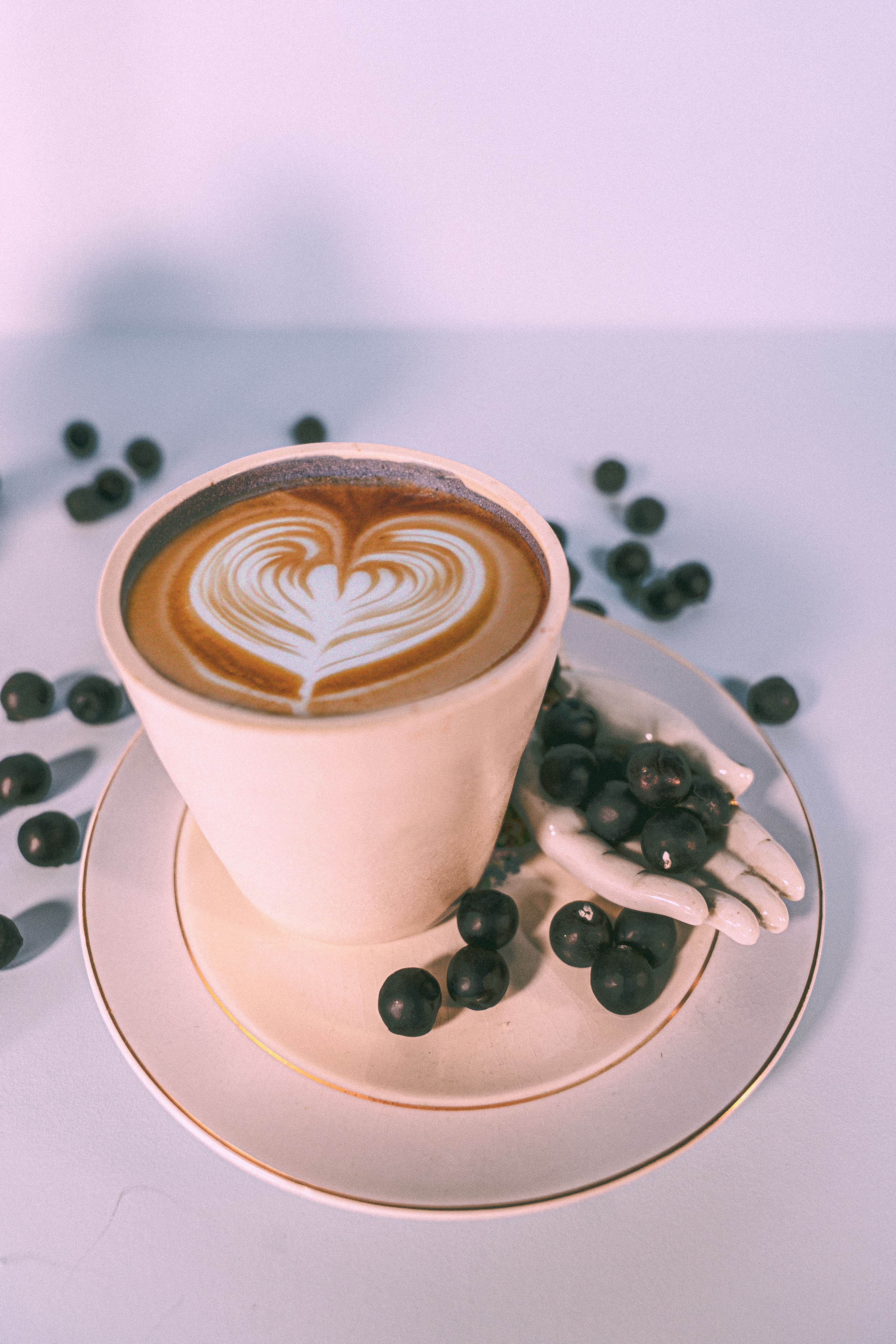 Hot Blueberry Honey Cake Latte