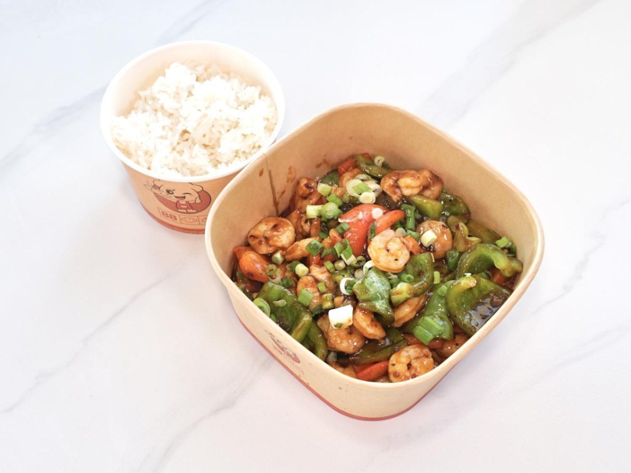 Garlicky And Soy Sauce Shrimp (W. Rice)