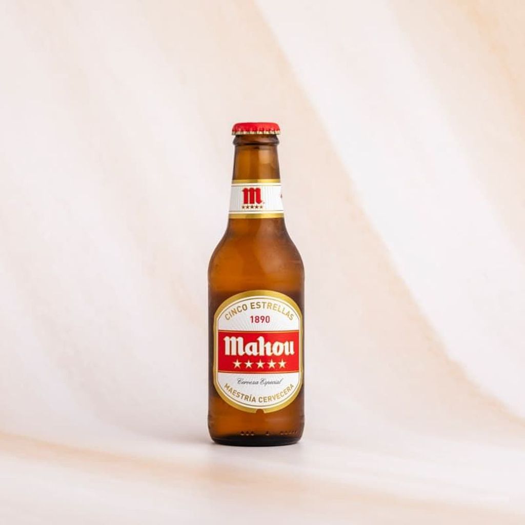Cerveza Mahou 5 Estrellas Botella 250ml.