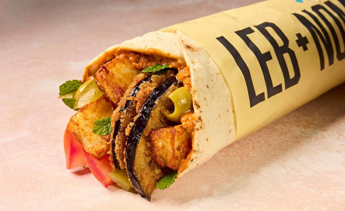 Halloumi & Aubergine Wrap