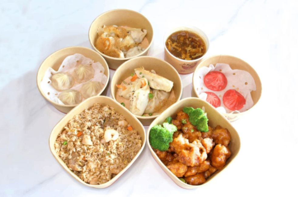 Family Combo General Tsos Chicken House Chow Mein 6 Pork Pan-Fried Dumplings 4 Chicken Soup Dumpling